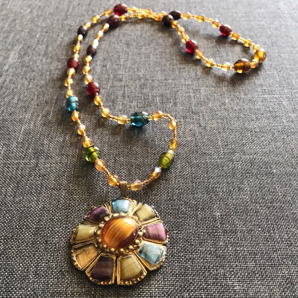 Bohemian floral fashion necklace